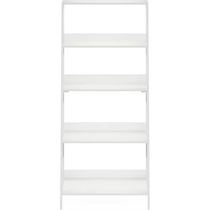 Furinno Ladder Bücherregal, 5-stufiges Leiterregal, Bücherregal, Ausstellungs-Aufbewahrungsregale, 13 x 23.6 x 53.5, für Wohnzimmer, Homeoffice, Reinweiß – Bild 7