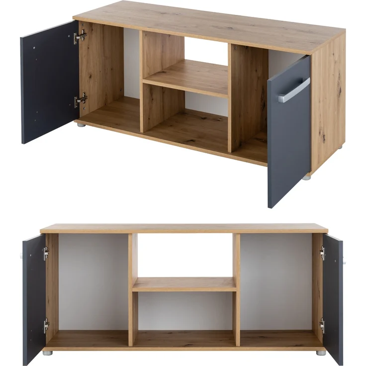 Arthur Berndt Jugendzimmer-Set »Alessio« 5-teilig, Liegefläche 120x200 cm, Anthrazit, Artisan Oak – Bild 9