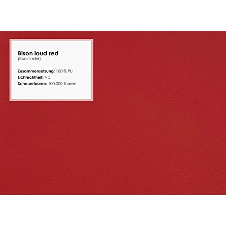 CAVADORE Lederhocker Corianne in Lederoptik / Rechteckiger Hocker in Kunstleder / 103 x 41 x 69 / Kunstleder rot – Bild 4