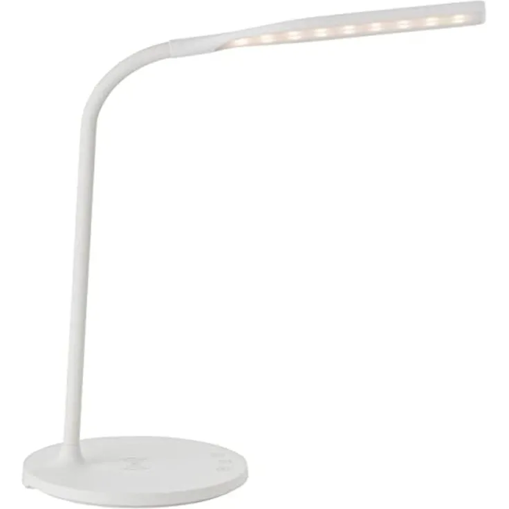 Brilliant Leuchten No. G93101-05 LED Tischleuchte Joni weiß Induktionsladeschale