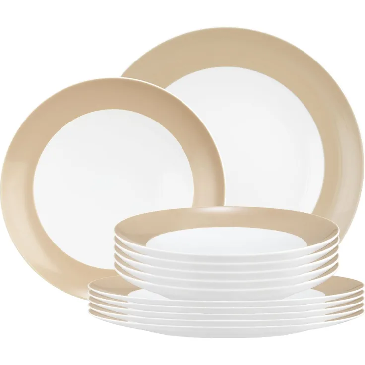 Seltmann Weiden Liberty Pure Colors Tafelservice 12-teilig - Dusty Beige