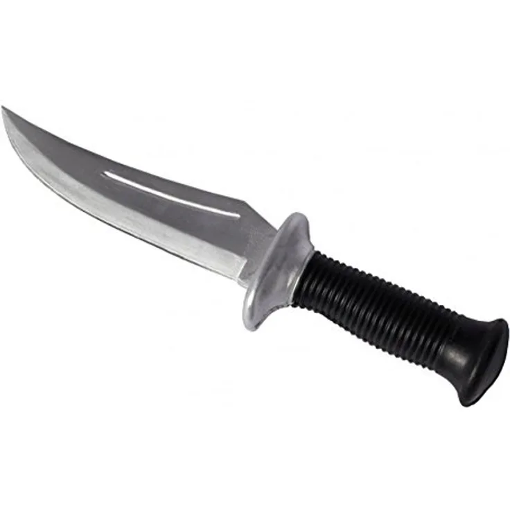 BAY-Sports Allzweckmesser Rambo Gummimesser flexibel für Krav Maga Selbstverteidigung Sport SV, leicht biegsames Gummi Messer Trainingsmesser Gummidolch Übungsmesser