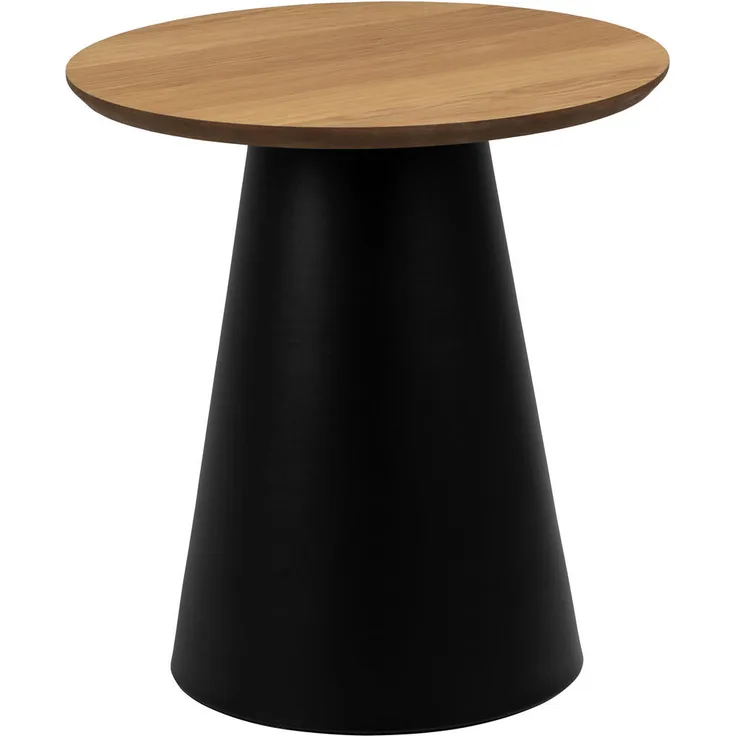MID.YOU Couchtisch, rund, konisch, 48 cm, Eiche in Natur, FSC Mix, aus Holz und Metall