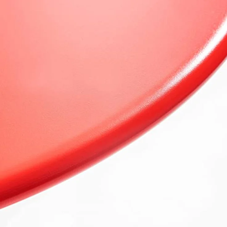 Oviala Palavas Gartentisch, Rund, Metall, Rot, 120 cm Durchmesser, witterungsbeständig, für 4-6 Personen – Bild 3