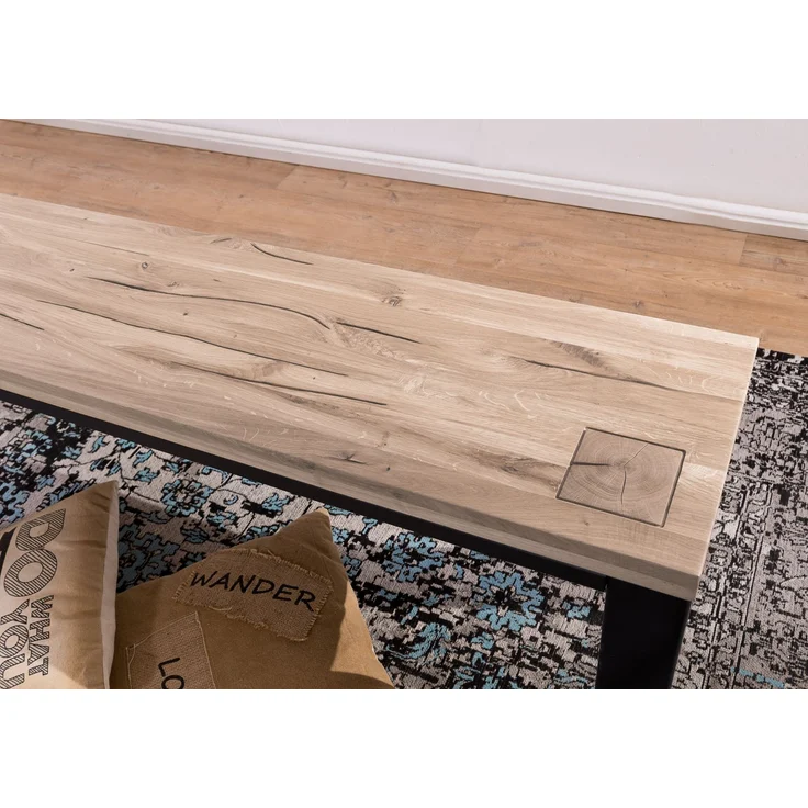 Bank Wildeiche 200x35x45 bianco geölt VILLANDERS #225 – Bild 4