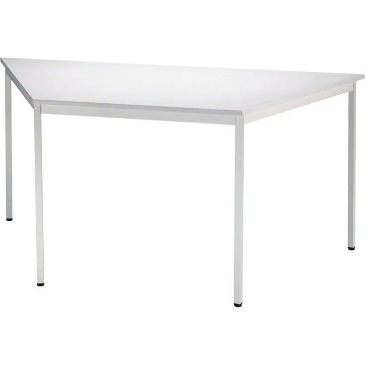 Besprechungstisch Trapez 160x69cm Grau 4-Fuß Gestellfarbe: Grau