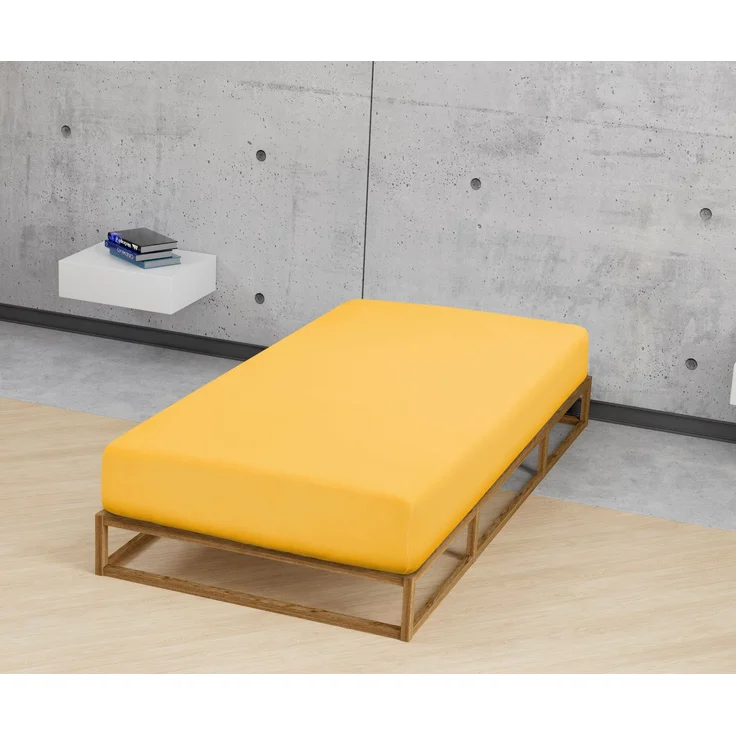 Biberna Jersey-Spannbetttuch, 100 % Baumwolle, Honig, 1x 180x200 cm - 200x200 cm – Bild 3