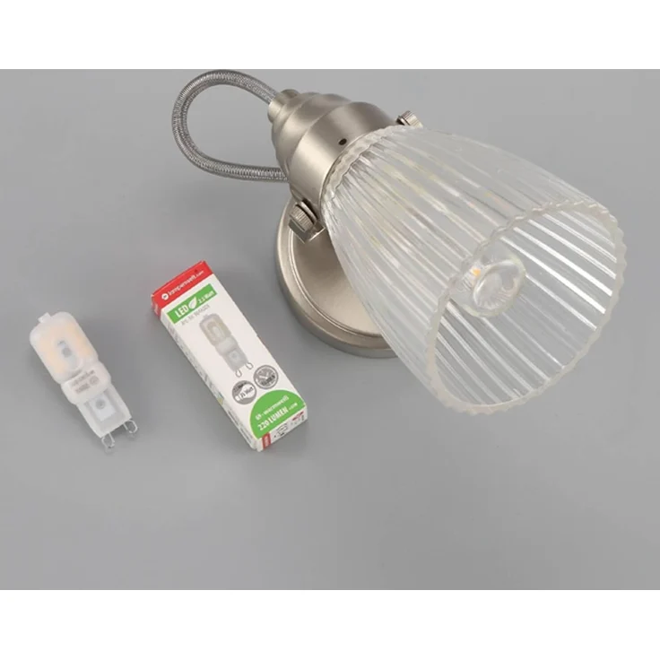 Lindby Wandleuchte Kara, Glas Alu IP44, 1 x 3 W LED – Bild 8