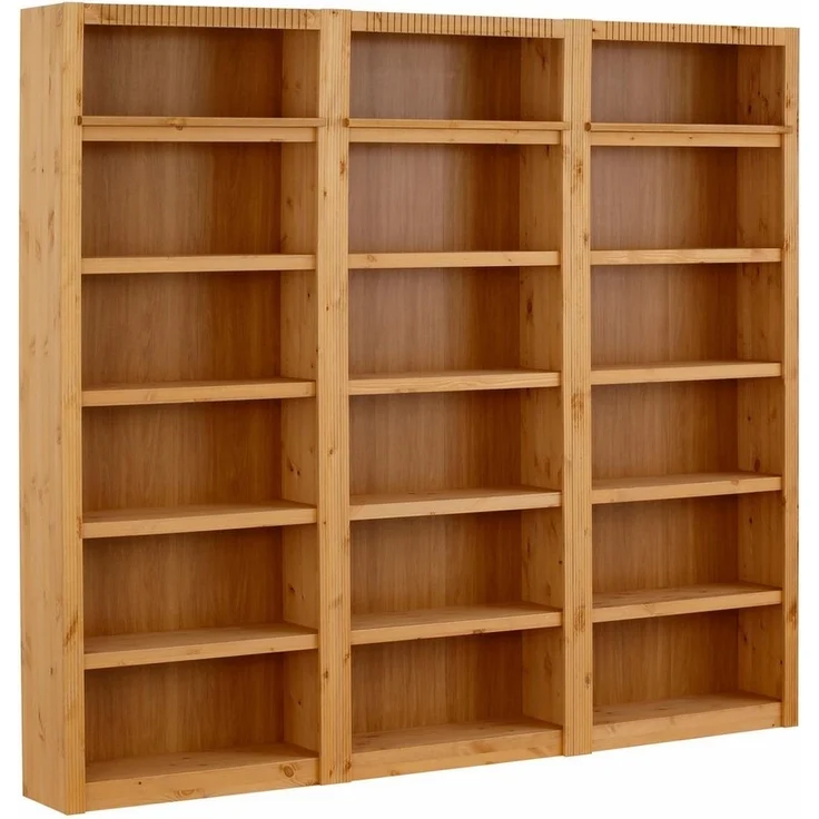 Home affaire Bücherwand Bergen, aus schönem massivem Kiefernholz, 3 tlg. – Bild 3