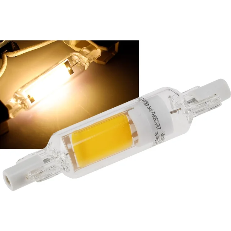 LED Strahler R7s "Glas RS78"360°, 480lm, 78mm, 2900k / warmweiß – Bild 1