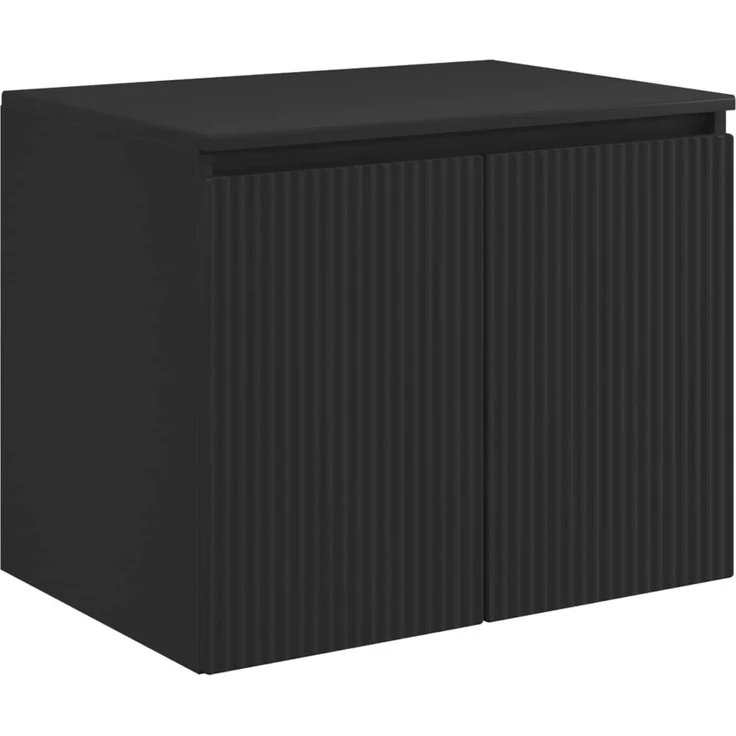 vidaXL Waschbeckenschrank Schwarz 62,5 x 44,5 x 80 cm Holzwerkstoff 3404331 – Bild 4