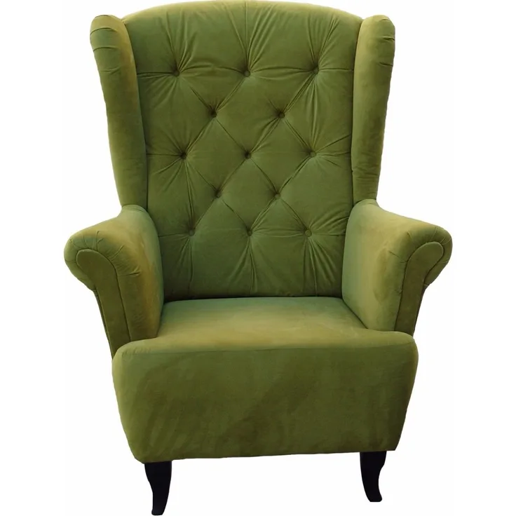Sessel Ohrensessel Wohnzimmersessel - Orlando - Webstoff Olivengrün