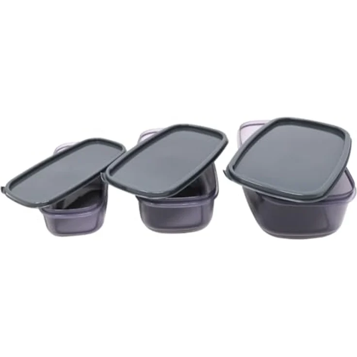 Aufbewahrungsbox Set 3er-Set, 300 / 500 / 850 ml, mit Deckel - Anthrazit – Bild 4