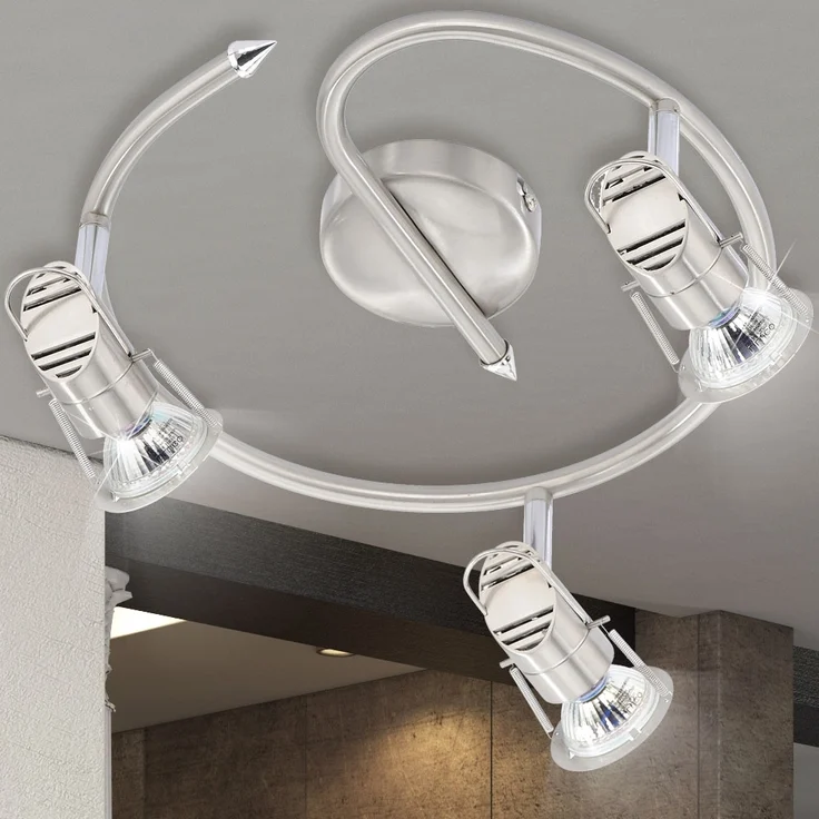 LED Deckenleuchte, beweglich, 3 Flammig, Stahl, D 42cm – Bild 4