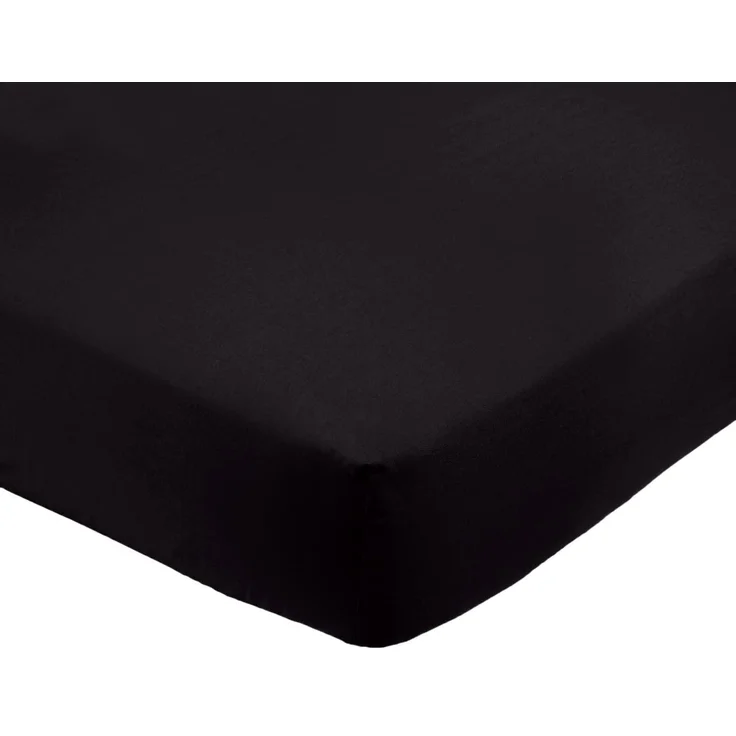 Amazon Basics Spannbetttuch, Mikrofaser, Schwarz, 200 x 200 x 30 cm – Bild 1