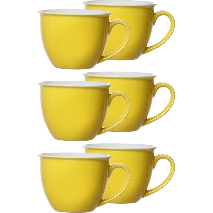 Ritzenhoff & Breker DOPPIO Milchkaffeetasse 350 ml gelb 6er Set