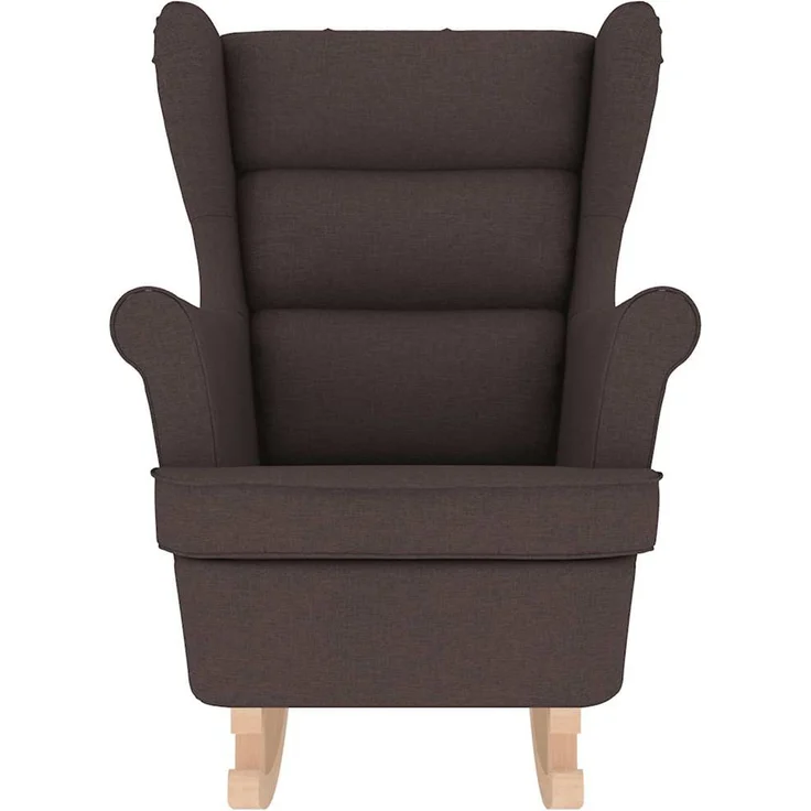 vidaXL Schaukelsessel Dunkelbraun 74x90x102 cm Stoff 4016923 – Bild 3