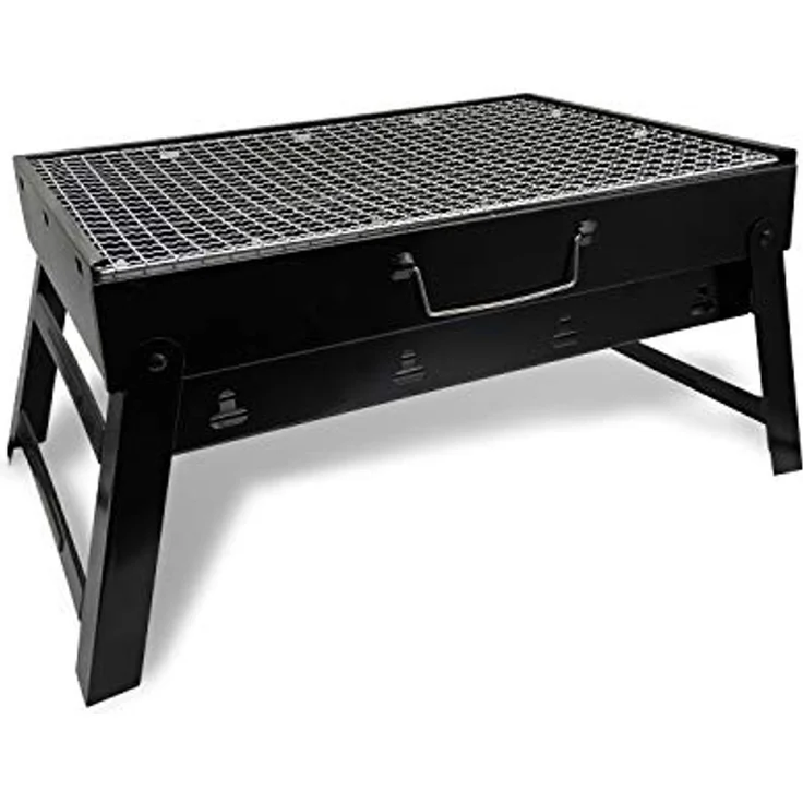 Maestro Klappbarer Koffer-Grill MR-1010 43x29x22 cm Holzkohle Schwarz – Bild 1