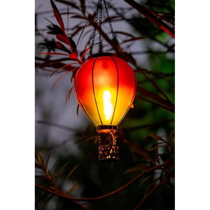 Northpoint LED Gartenleuchte Solar Laterne Heißluftballon Windlicht Außenbereich Rot Grün XL – Bild 2