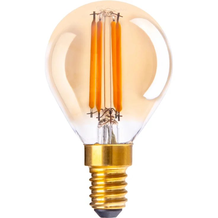Näve LED-Leuchtmittel E14 Globeform, 3,9 W, 315 lm, goldgetöntes 5er Set, 7,8 x 45 cm (H x Ø)