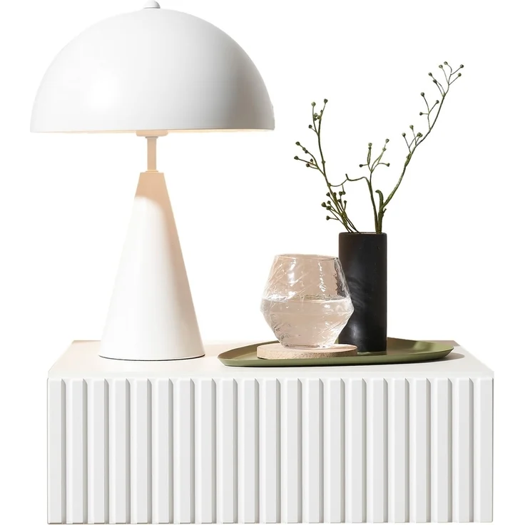 Nachtkommode >TABONI< hängend, 1 Schublade, in weiß - 42x14x30cm (BxHxT) – Bild 7