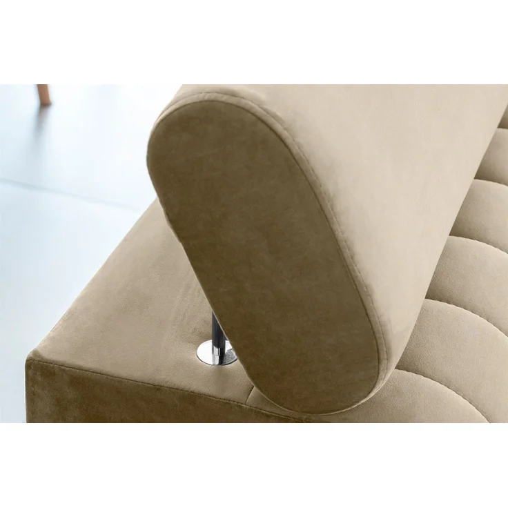 Sofa 3-Sitzer mit Schlaffunktion Schlafsofa ELENI Stoff Monolith Hellbraun – Bild 5