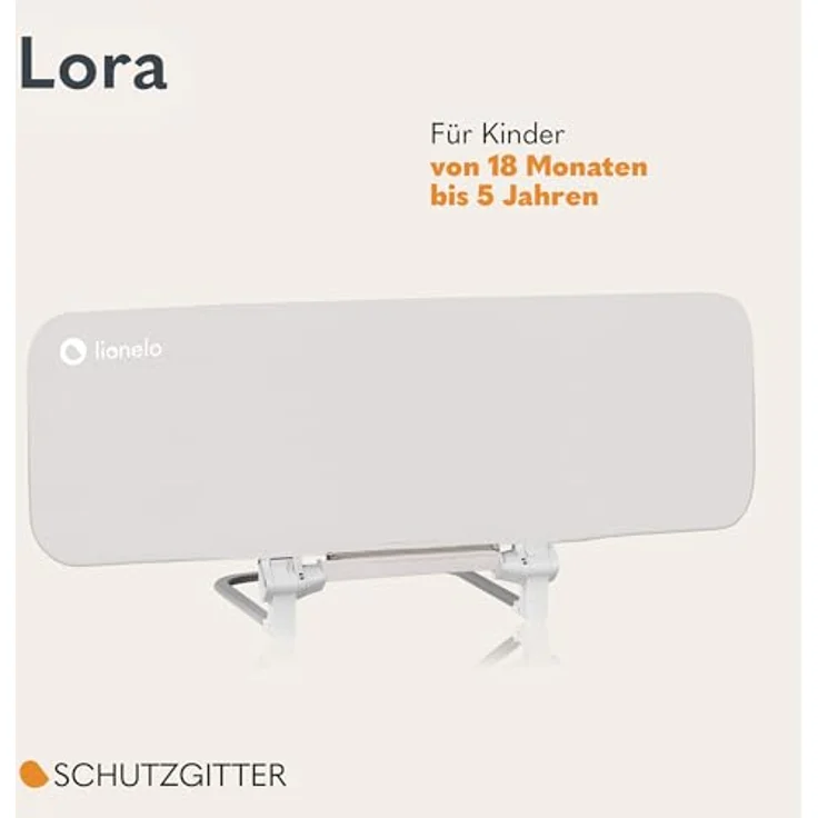 Lionelo Lora Tragbares Bettschutzgitter für Kinder, Neigungsverstellung bis 180°, klappbares Schutzgitter für Bett, 45 cm - 105 cm, StandSafe-Sicherung, Schutz gegen Herausfallen – Bild 3