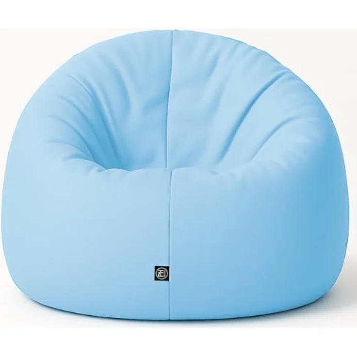 PATCH HOME 2-in-1 Sitzsack Sessel - Gaming Bean Bag mit Reißverschluss - Bereits befüllt, Ergonomisch & Robust für Kinder & Erwachsene - Indoor & Outdoor, Wetterfest (Hellblau, 155cm) – Bild 7