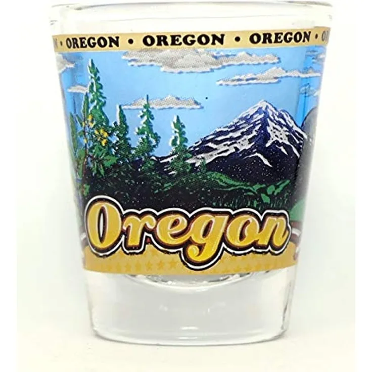 Oregon State Wraparound Shot Glass by World By Shotglass