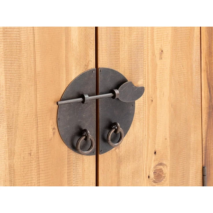 Waschtisch Rangun 140x74x45 cm recycelte Pinie Massivholz braun Woodkings Serie Rangun Waschbeckenunterschrank Waschtischschrank A-Linie – Bild 5