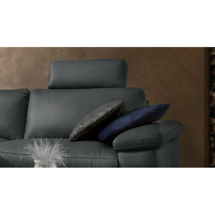 KAWOLA Sofa LOLA Ecksofa Leder schwarz mit motorischer Relaxfunktion Recamiere links 82 x 178 x 233 cm – Bild 5