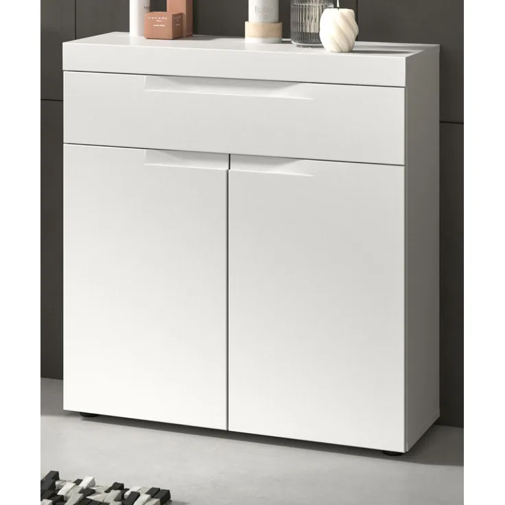Badezimmer Kommode Gusto in weiß matt 75x82 cm