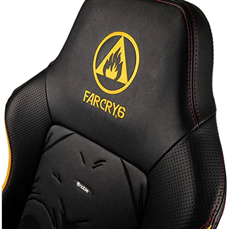 noblechairs HERO Gaming-Stuhl - Far Cry 6 Special Edition, PU-Kunstlederbezug in Schwarz und Gelb, ergonomisch verstellbar, bis 150 kg belastbar – Bild 6