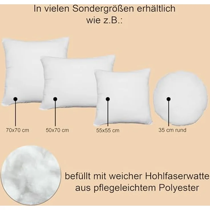 Haus und Deko Kopfkissen 4er Pack Füllkissen Microfaser Kissenfüllung Kopfkissen Dekokissen, Bezug: Microfaser, Rückenschläfer,Seitenschläfer,Bauchschläfer – Bild 4
