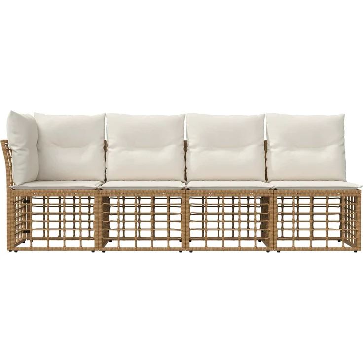 vidaXL 4-Sitzer Garten-Sofa mit linker Armlehne 4 pcs 4-Sitzanzahl 42026734 – Bild 4