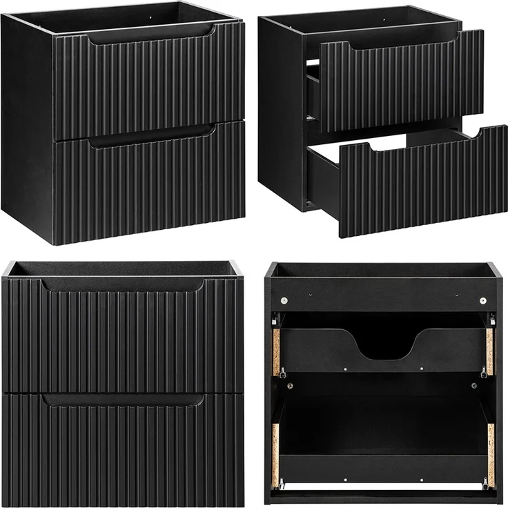 Doppelwaschtisch-Unterschrank 120cm, schwarz, NEWPORT-56-BLACK – Bild 5