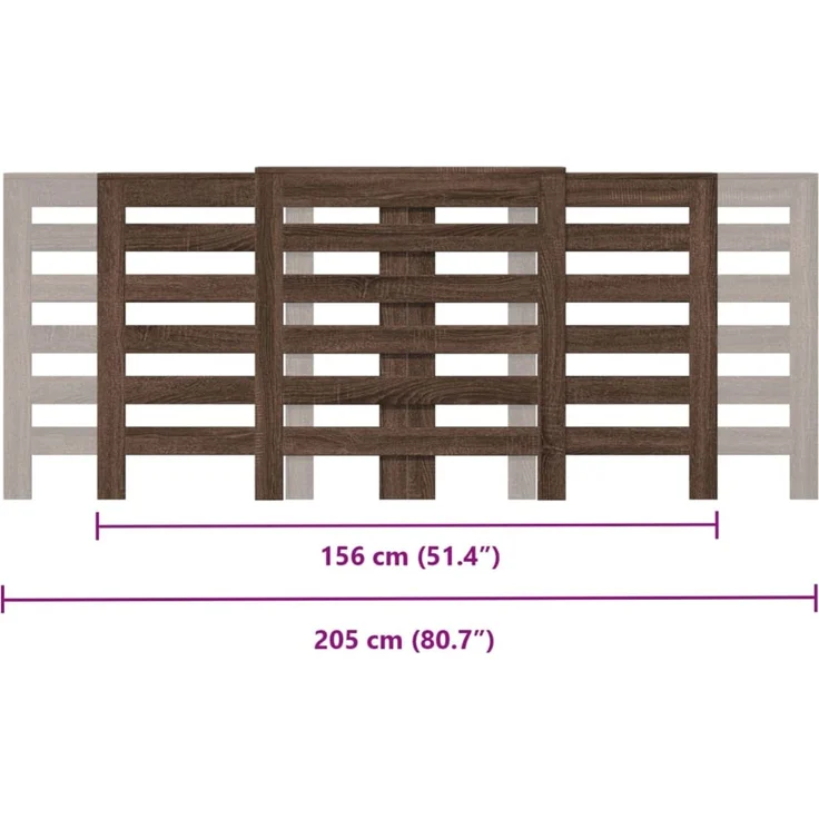 vidaXL Heizkörperverkleidung Eichen-Optik 205x21,5x83,5 cm 852723 – Bild 9