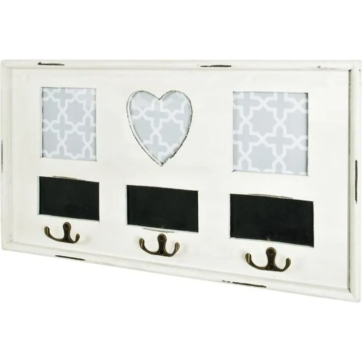 HAKU Möbel Wandgarderobe - antikweiß - H. 26cm x B. 49cm - HAKU-28317