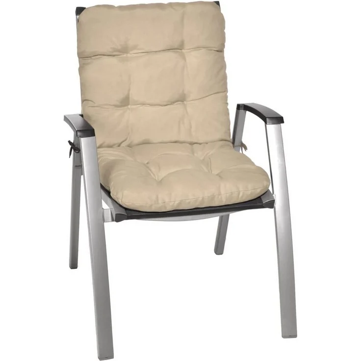 Beautissu Sitzauflage 6er Set Niedriglehner Auflagen Set Flair NL, 100 x 50 x 8 cm, Natur, 6er Sitzkissen Niederlehner, Sitzpolster Gartenstuhl & Gartenmöbel – Bild 3