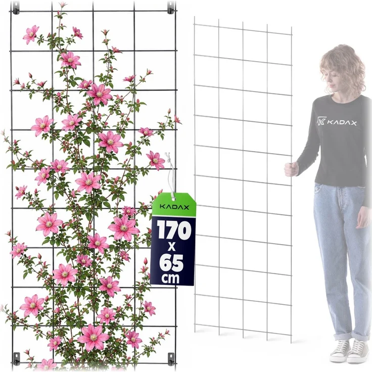 KADAX Garten-Pergola-Metallstütze für Pflanzen, Rosen, Blumen, Gitter, 65 x 170 cm – Bild 1