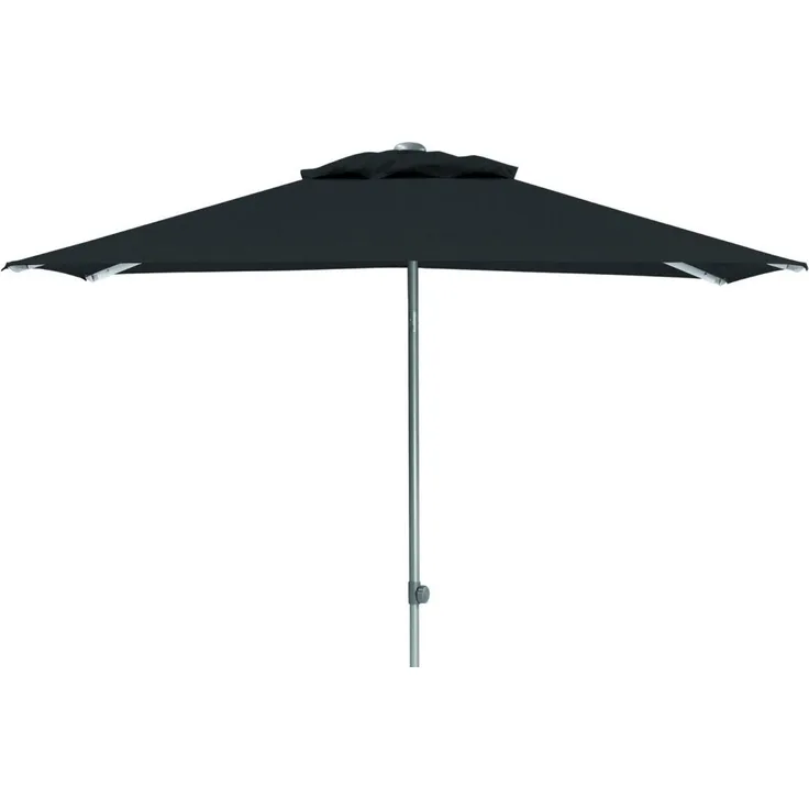 EASY PUSH Stockschirm, 210cm x 150cm, UPF 50+, mit PU-Beschichtung silber / anthrazit