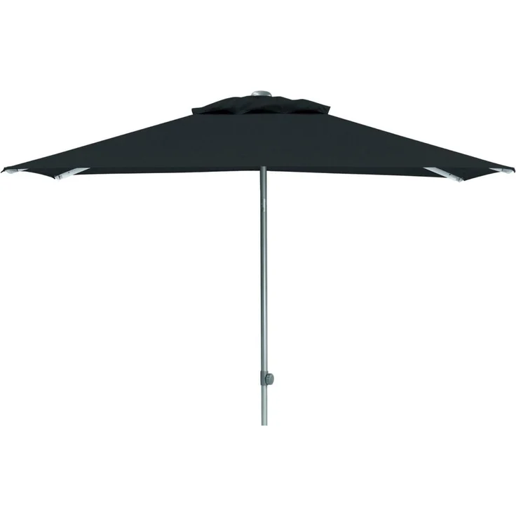 EASY PUSH Stockschirm, 210cm x 150cm, UPF 50+, mit PU-Beschichtung silber / anthrazit