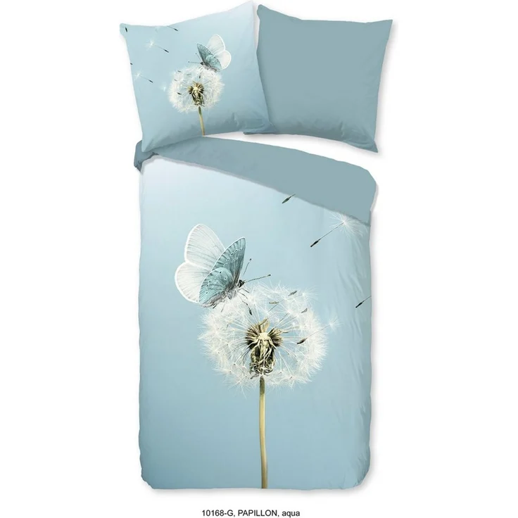 good morning Wendebettwäsche Papillon, Renforcé, 2 teilig, 100% Baumwolle, Renforcé, Reißverschluss, Wendeoptik, Löwenzahn – Bild 2