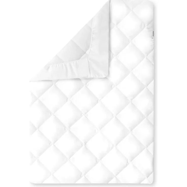 Hauck Spannbettlaken Bed Me 80x50 cm Spannbettuch für Babybett Matratzen, Weiche Steppung, Elastischer Bund, 40 Grad Maschinenwäsche, Weiß