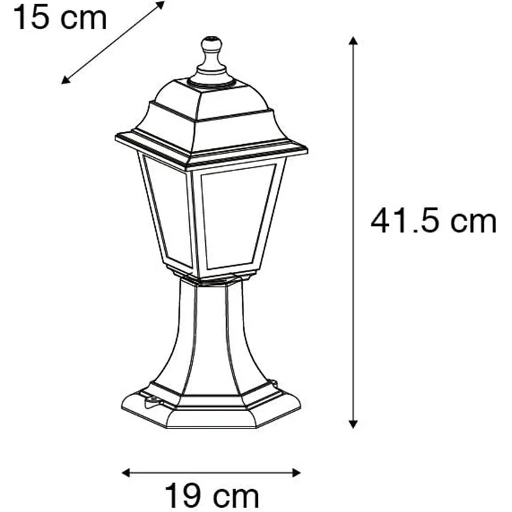 Qazqa Außen-Stehlampe Capital, ohne Leuchtmittel, E27, Gold/Messing, Klassisch / Antik, Kunststoff, 1-flammig – Bild 4