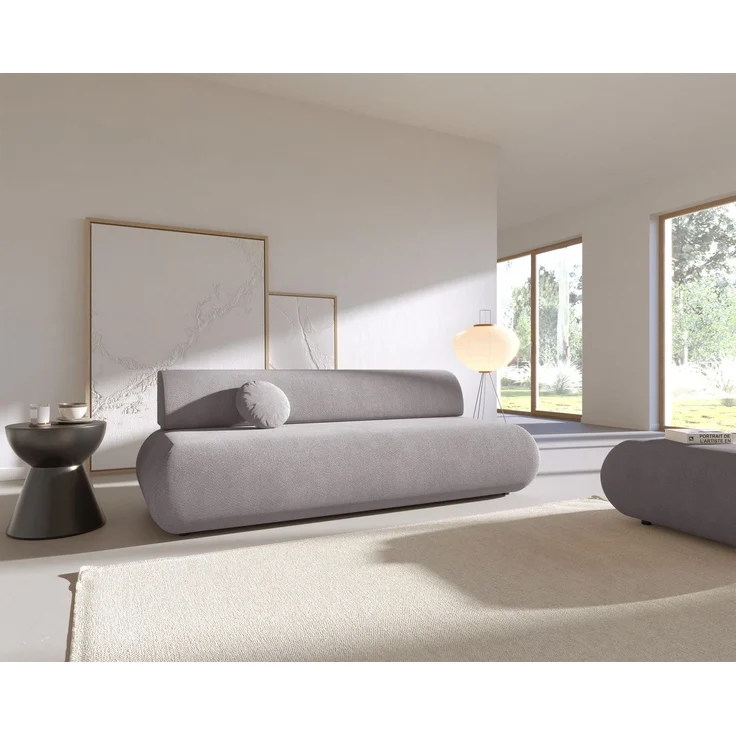 Selsey 'Armone' 3-Sitzer Sofa mit Schlaffunktion, Chenille, Grau – Bild 3