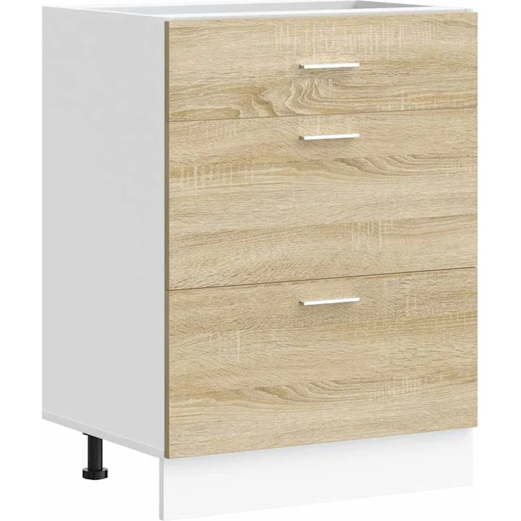 vidaXL Küchenunterschrank Lyon Sonoma-Eiche Holzwerkstoff 854252 – Bild 2