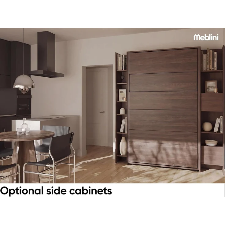MEBLINI Elektrisches Schrankbett BC-36 - 140x200cm Vertikal - Dunin Eiche - Kopfteil Grün - Wandbett mit Lattenrost, Matratze und Kopfteil - Wandklappbett – Bild 5