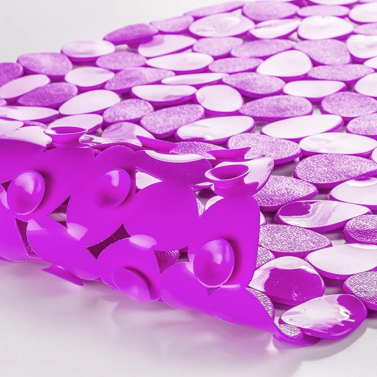 Badematte Badewanneneinlage 68 x 35 cm oval mit Saugnoppen Badematte für die Badewanne in verschiedenen Farben Einlage Badewannenmatte Antirutsch – Bild 3
