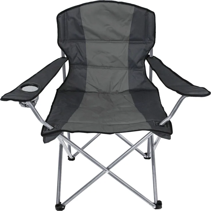 Comfort Campingsessel Gartenstuhl Festivalstuhl Strandstuhl Angelstuhl faltbar grau/anthrazit